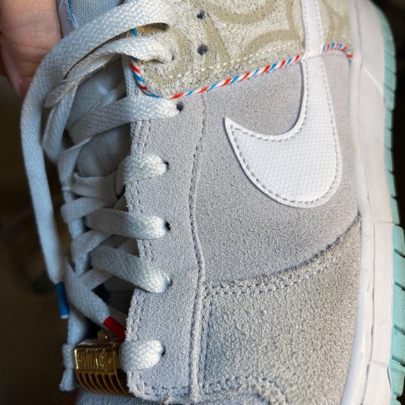 Barber Gold Clip Rare Collection White and Cream Men's Sneakers - Picture 10 of 10